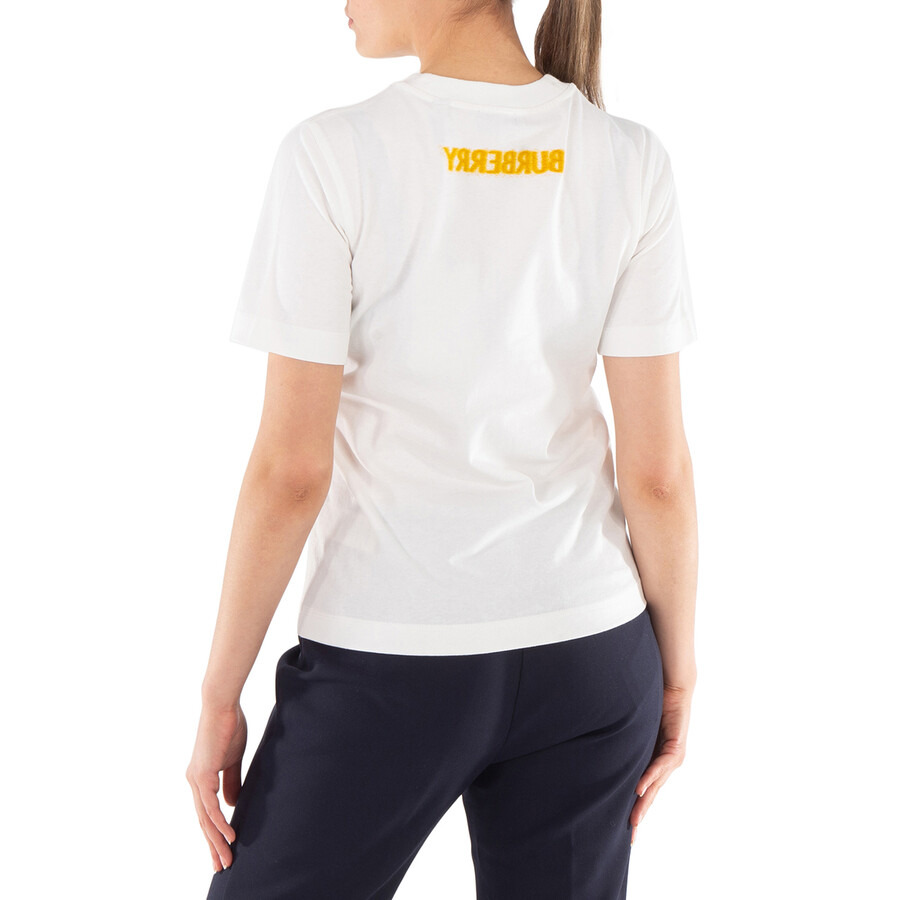 Burberry Logo Printed Crewneck Cotton T-Shirt - 3