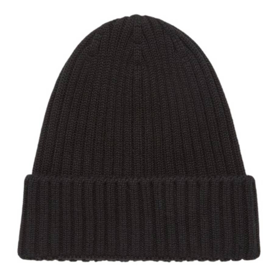 Ermenegildo Zegna Black Wool Beanie - 1