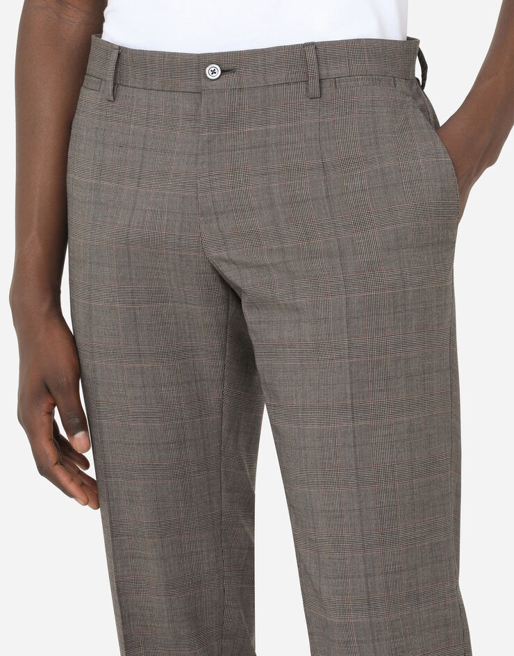 Wool glen plaid pants - 4