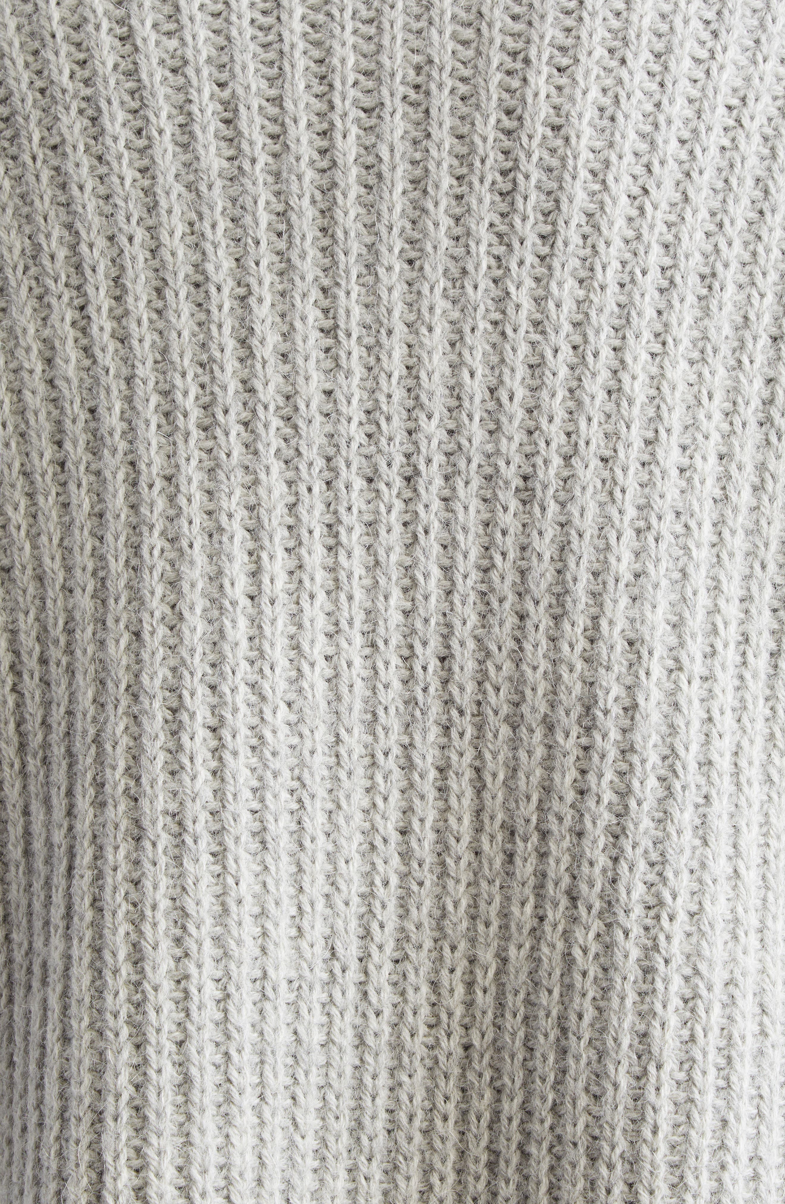 Cecilie Bahnsen Belinda Mixed Stitch Wool & Alpaca Sweater in Grey at Nordstrom - 7