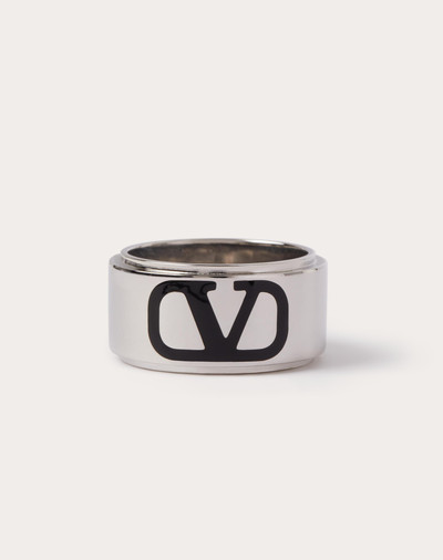 Valentino VLOGO SIGNATURE METAL AND ENAMEL RING outlook
