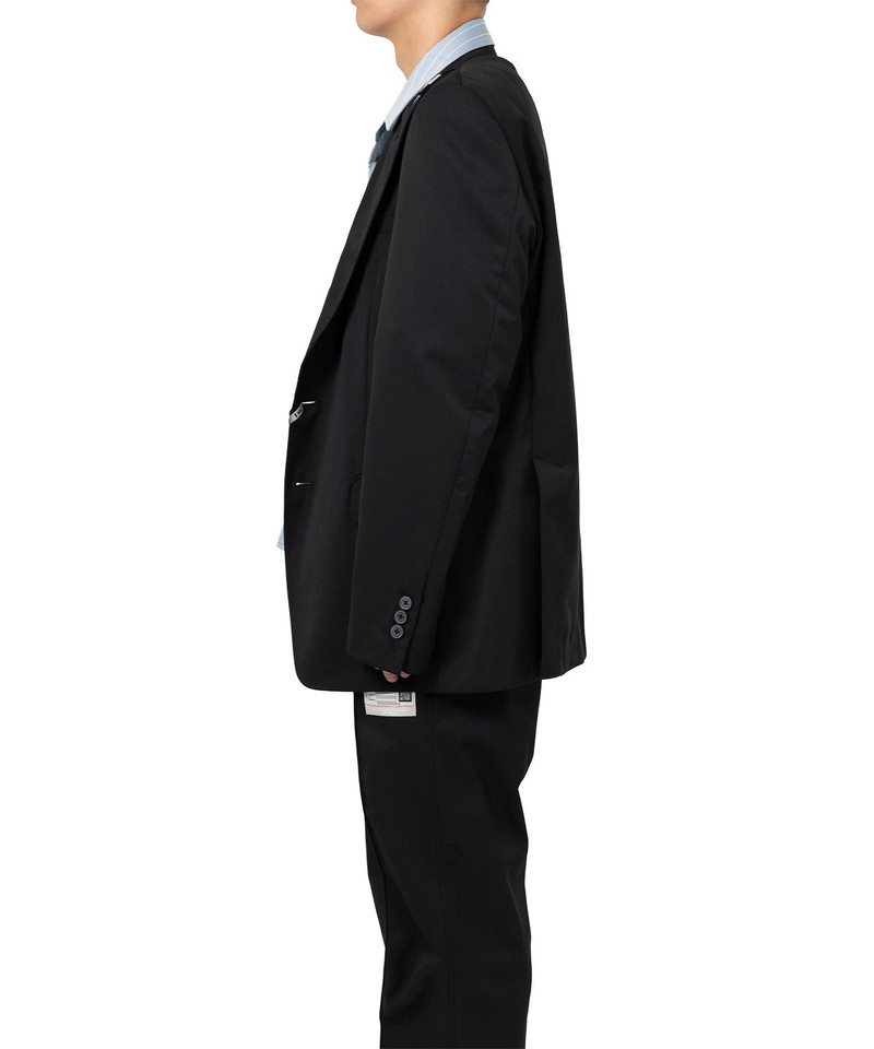 Mix Layered Wool Gabardine Jacket 4