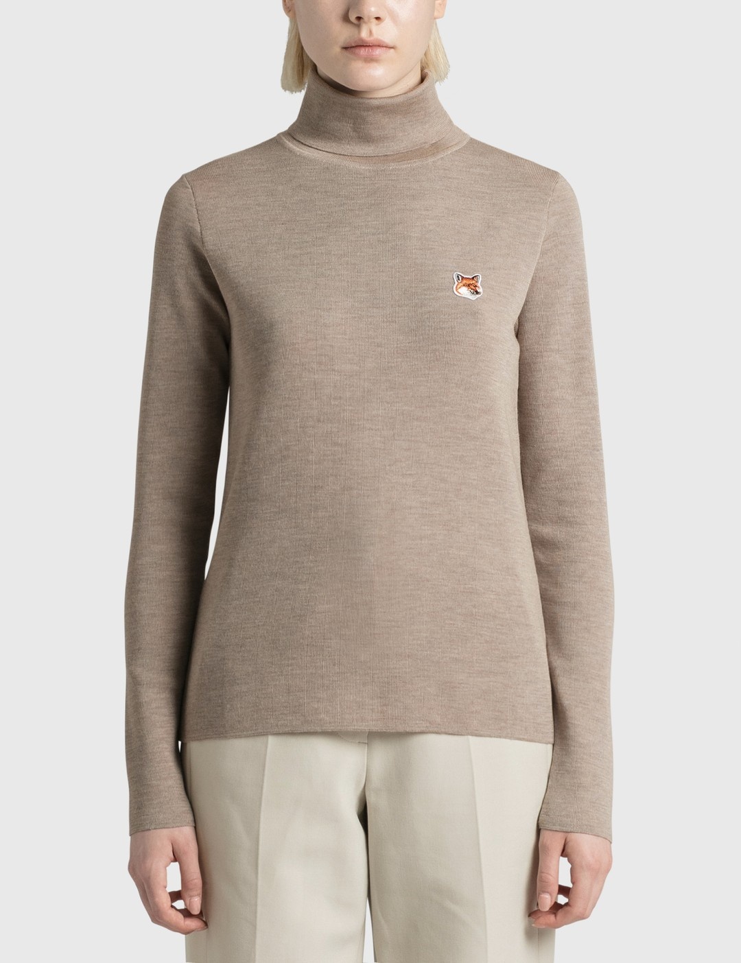 FOX HEAD PATCH FITTED TURTLENECK - 1