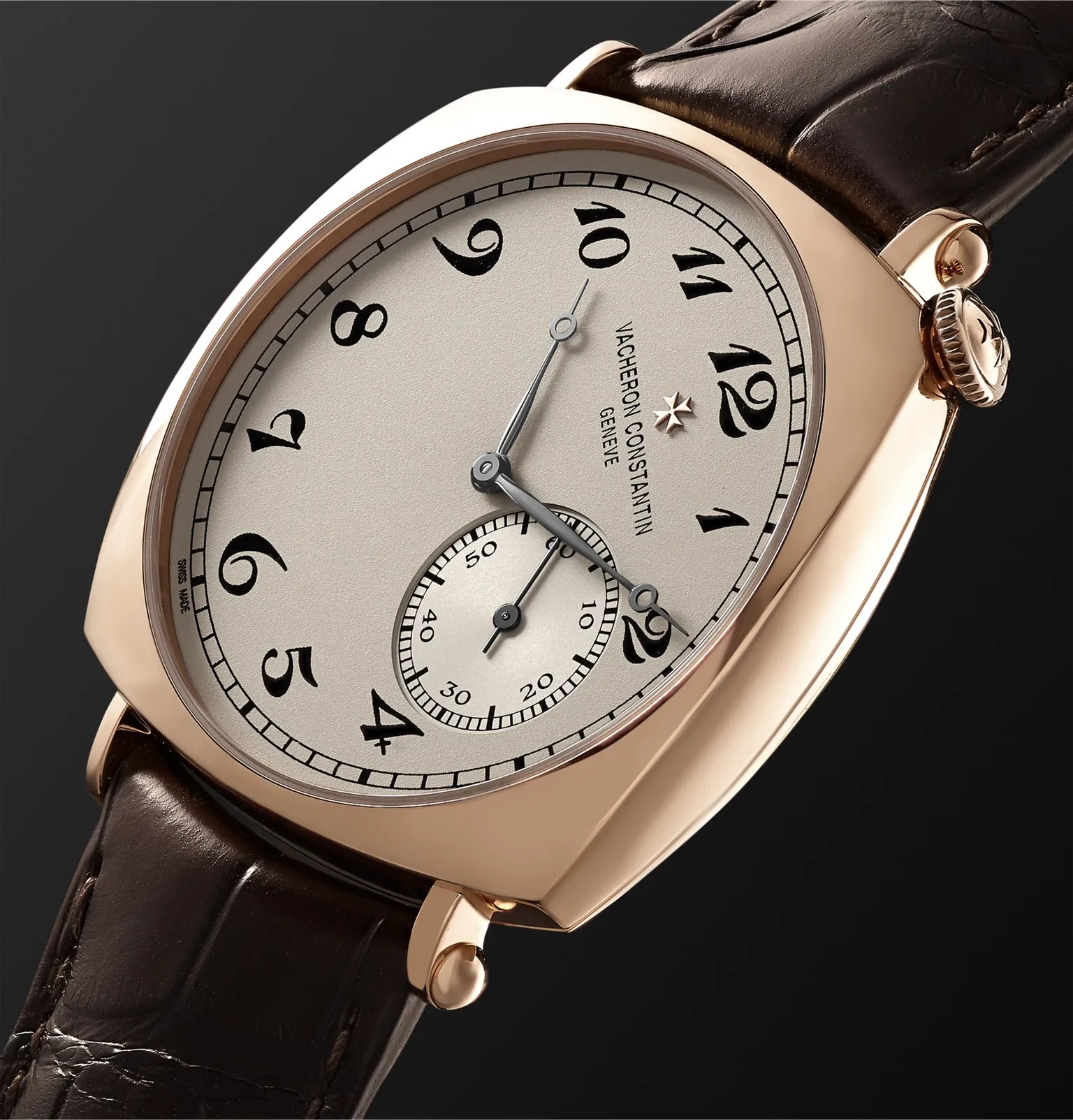 Historiques American 1921 Hand-Wound 40mm 18-Karat Pink Gold and Alligator Watch, Ref. No. 82035/000 - 4