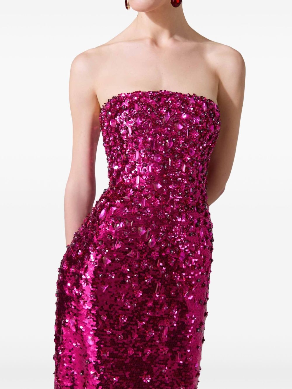 sequin-embellished maxi dress - 4