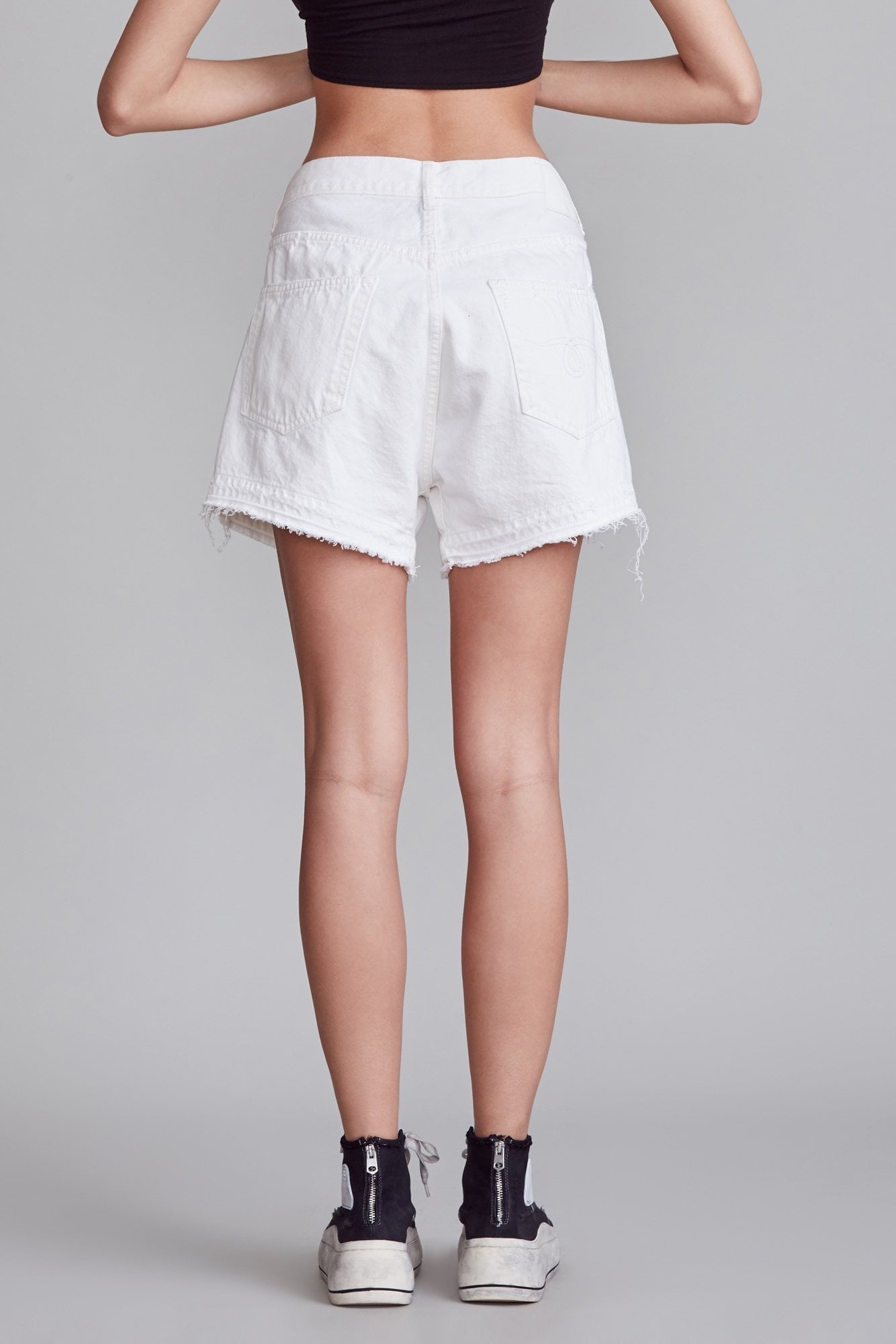 Crossover Short - Nico White | R13 Denim Official Site - 4