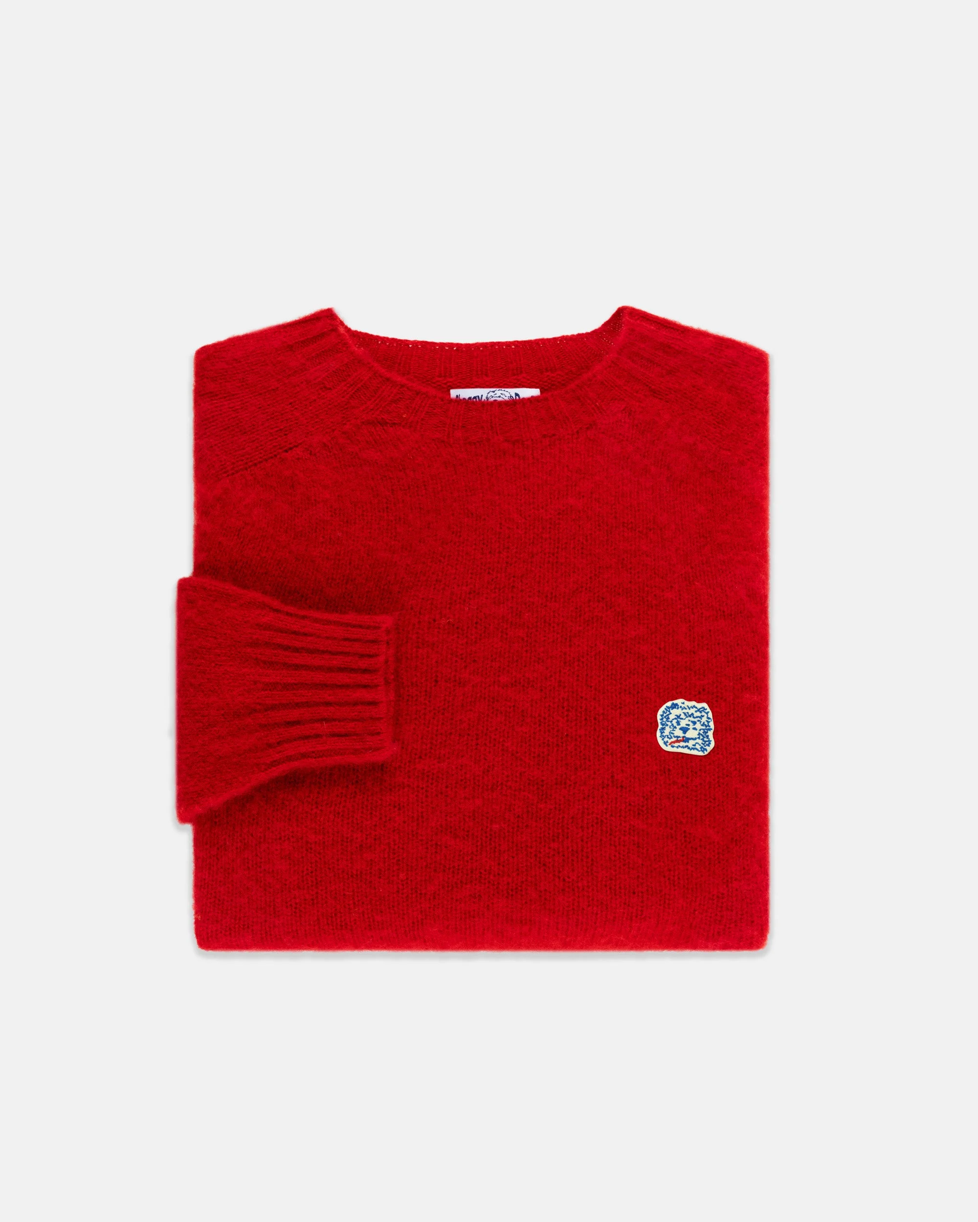 MADE-IN-SCOTLAND RED SHAGGY DOG ICON SWEATER - TRIM FIT - 1