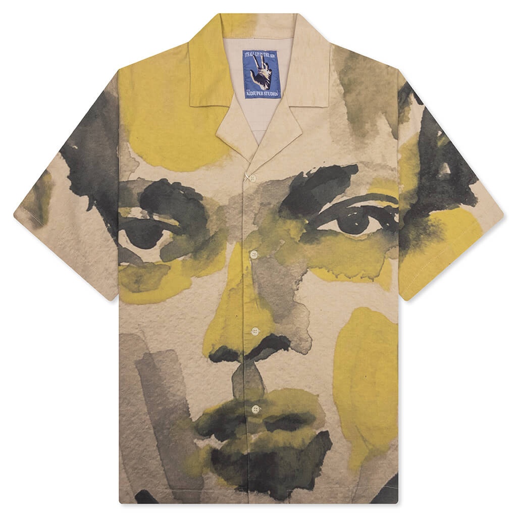 WATERCOLOR FACE CAMP SHIRT - MULTI - 1