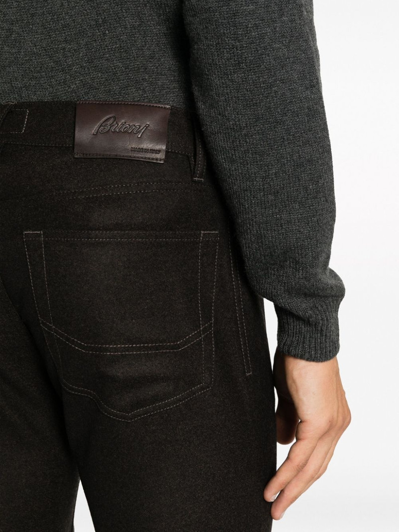 low-rise slim-fit tapered trousers 5