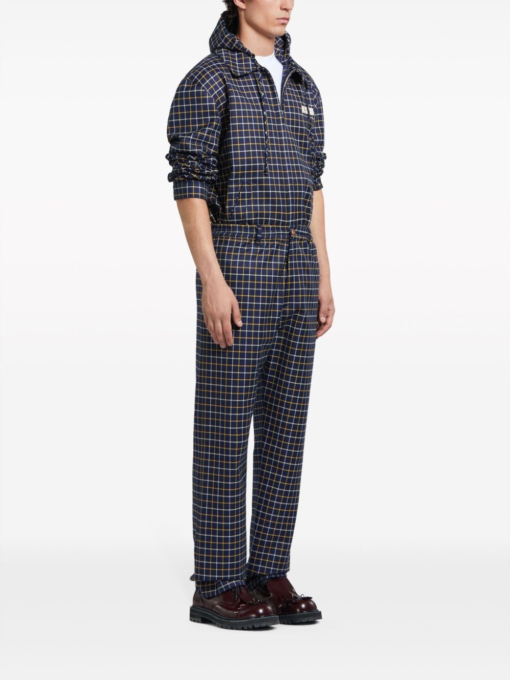 checked hooded jacket - 3