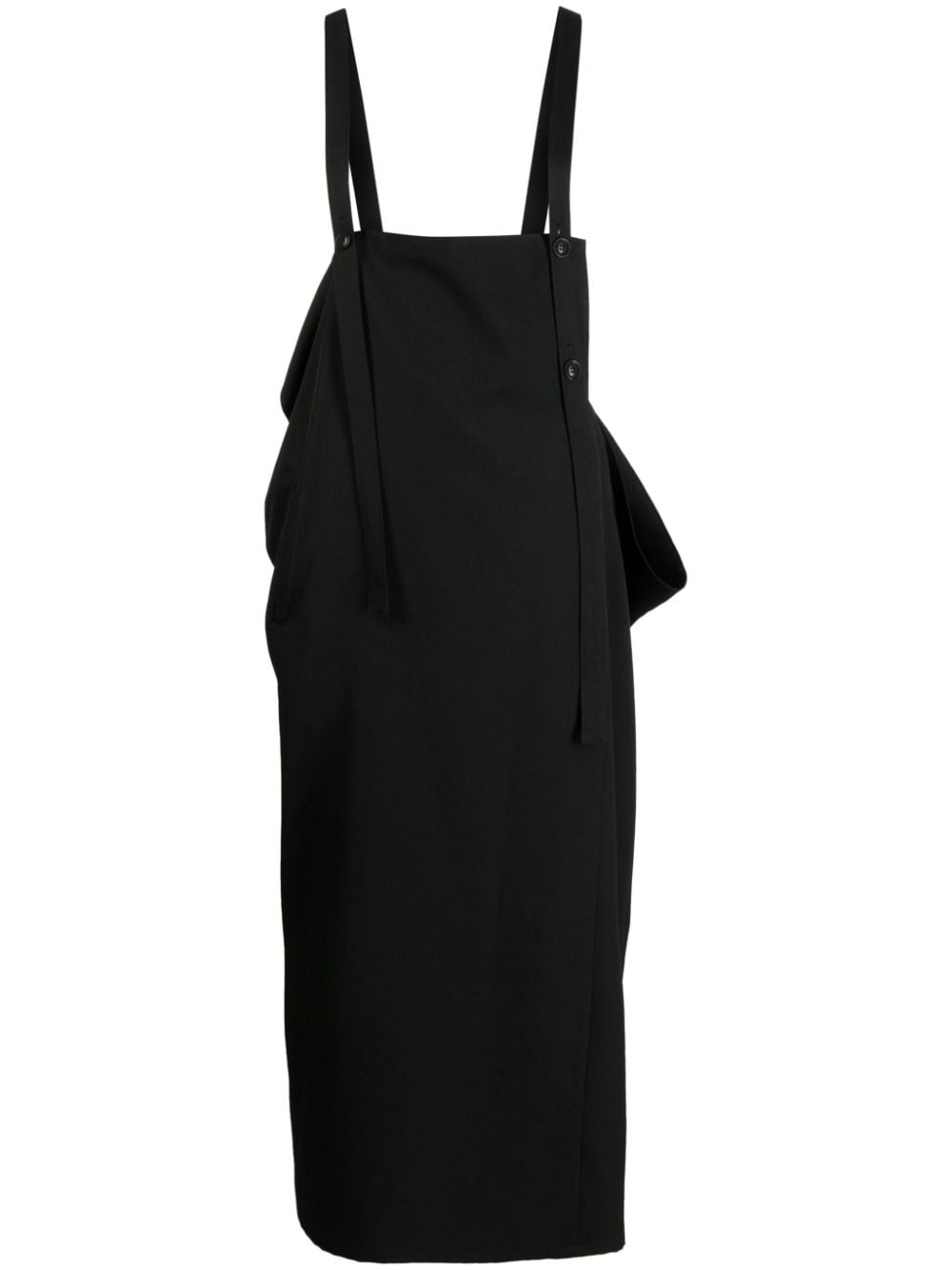 sleeveless wool midi dress - 1