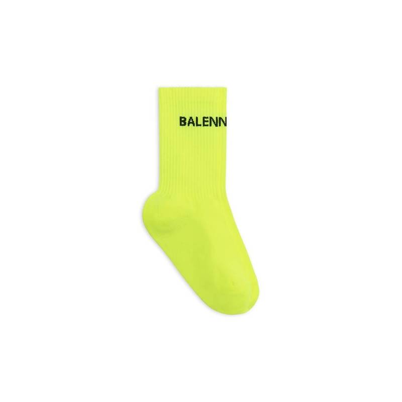 Men's Balenciaga Socks in Yellow Fluo/silver 1