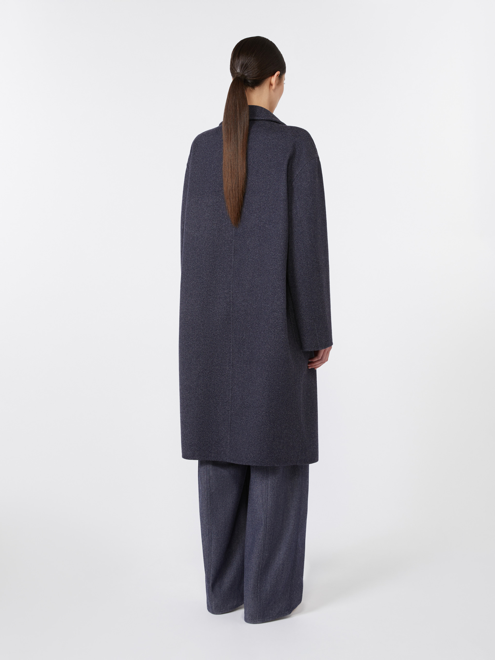 CARNIA Denim-effect wool coat - 4