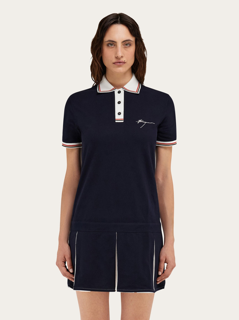 FERRAGAMO Cotton polo shirt dress outlook