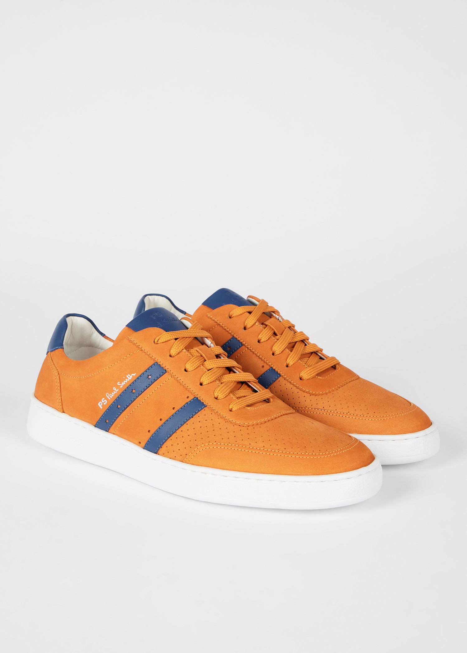 Orange Leather 'Birch' Trainers - 4