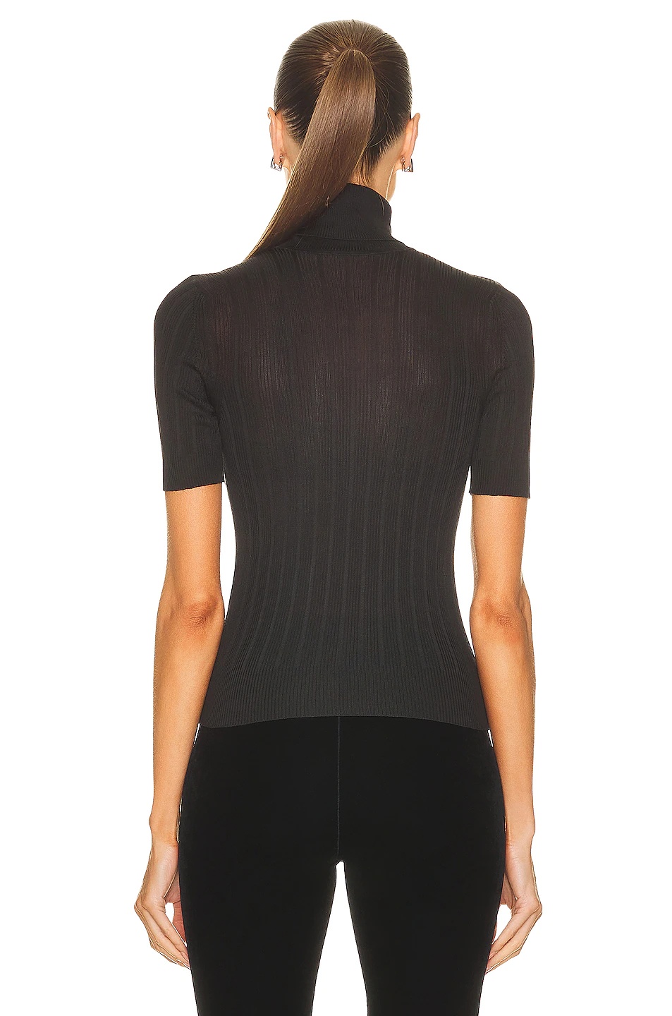 Short Sleeve Turtleneck Sweater - 4