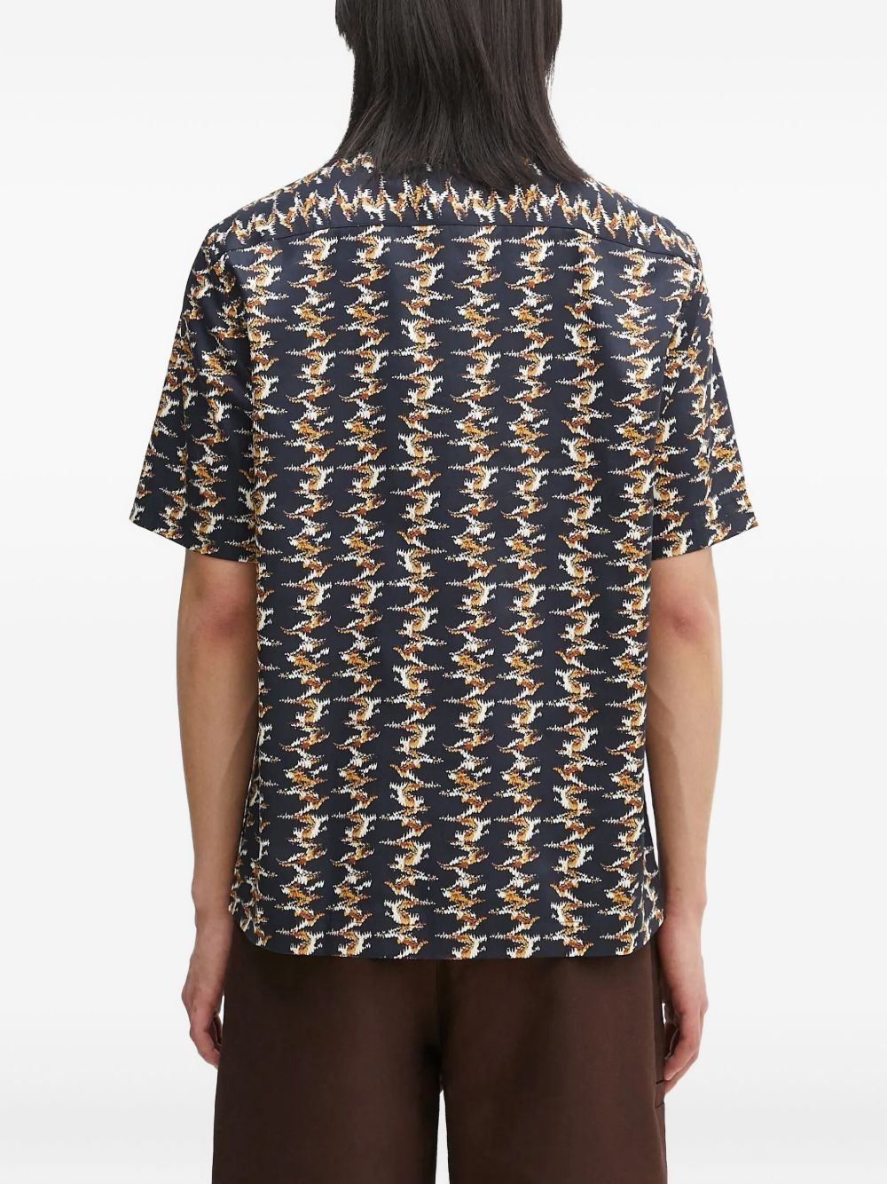 camp-collar patterned shirt - 4
