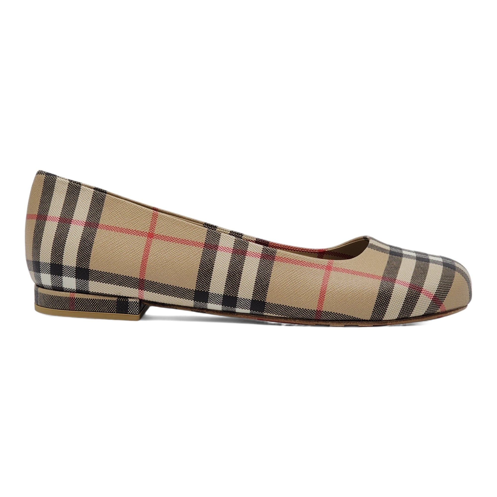 Burberry Women's Joy Vintage Check Flats in Beige - 3