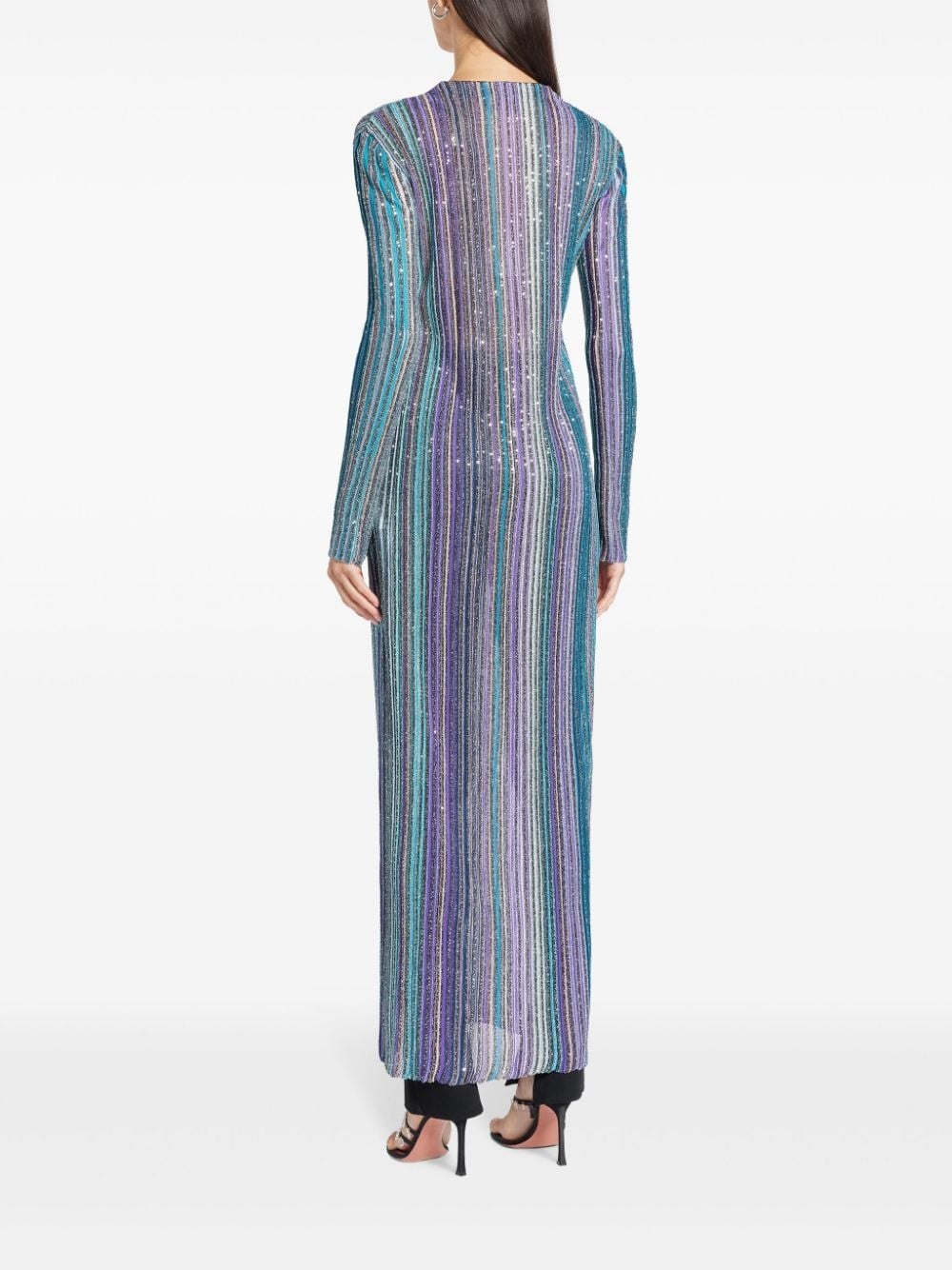 sequinned pleated cardigan - 4