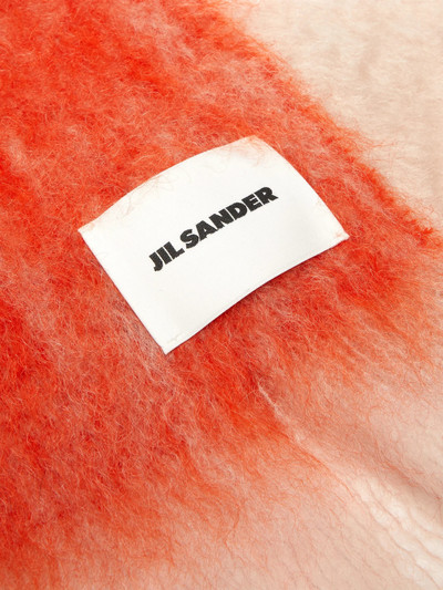 Jil Sander Logo-patch gradient mohair-blend scarf outlook