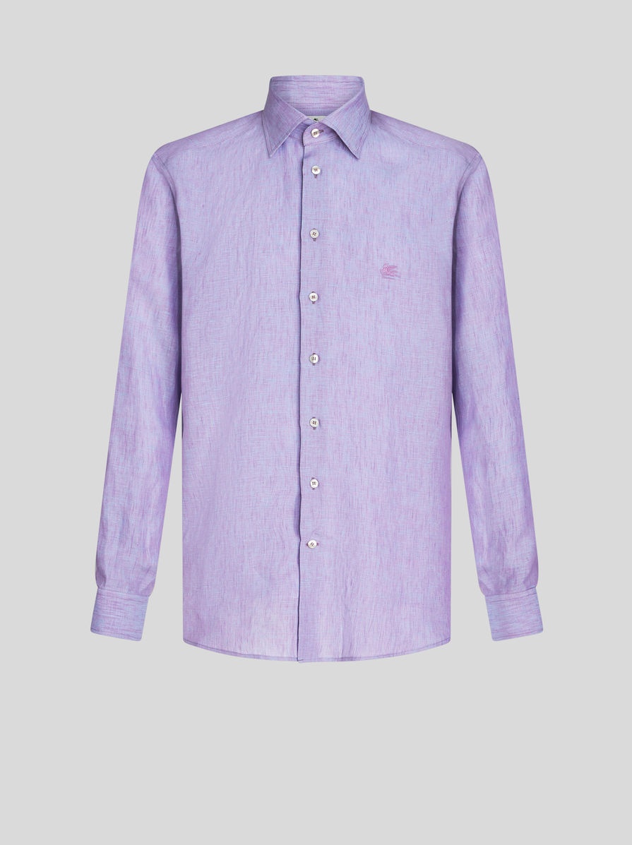 LINEN SHIRT WITH LOGO - 1