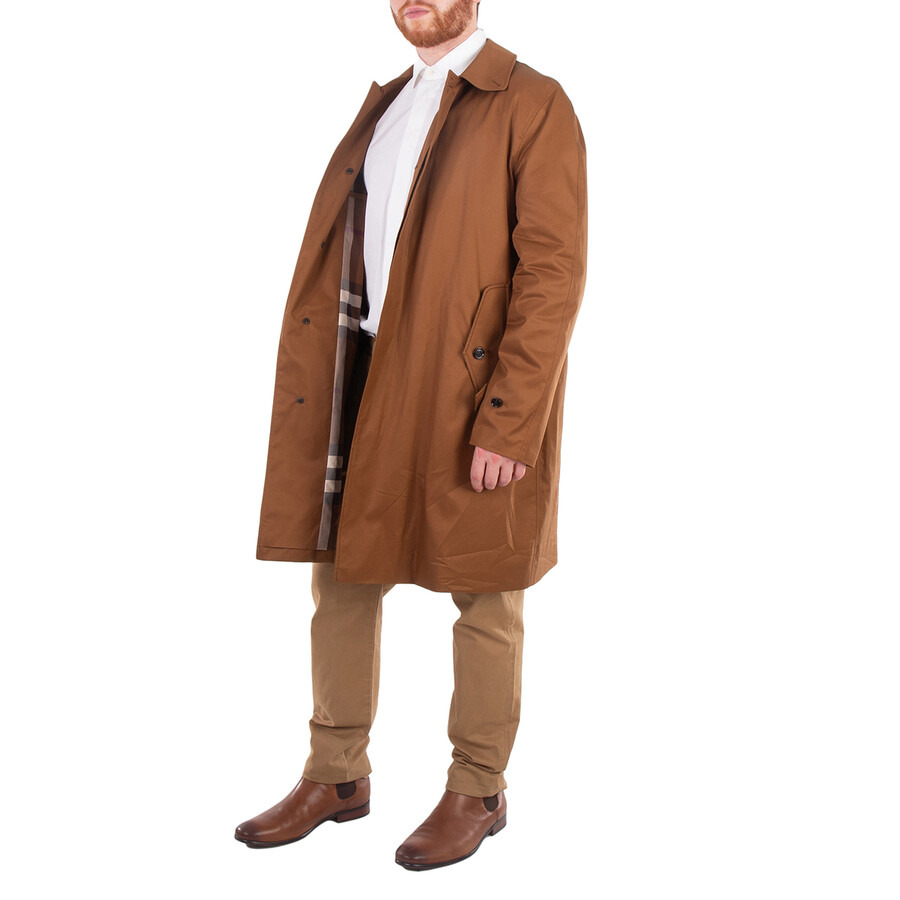 Burberry Men's Dark Birch Brow Clapham Cotton Gabardine Lightweight Coat - 6