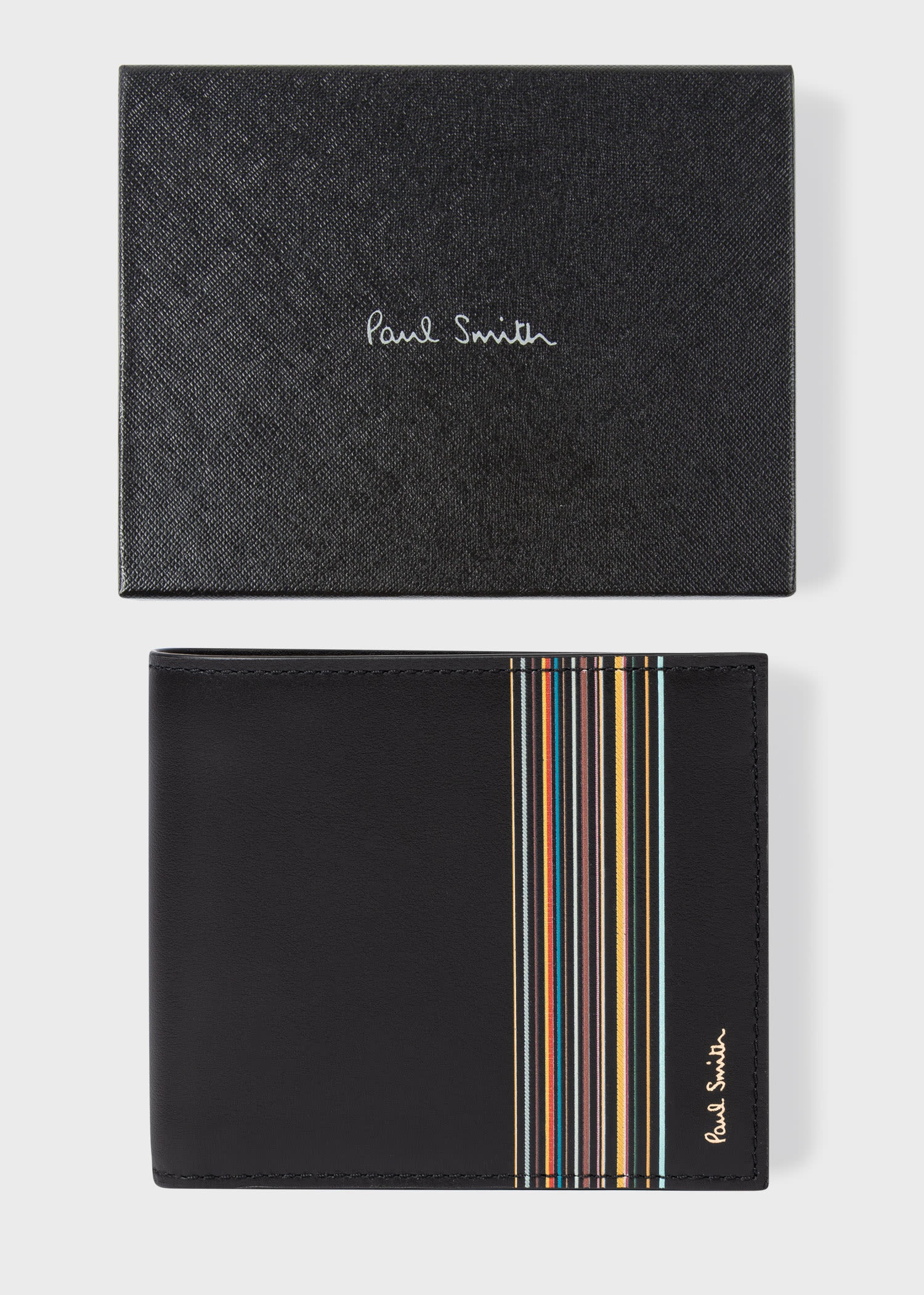 'Signature Stripe Block' Billfold And Coin Wallet - 4