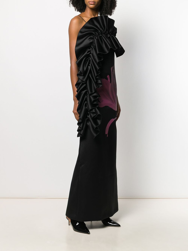 ruffle trim evening dress 3