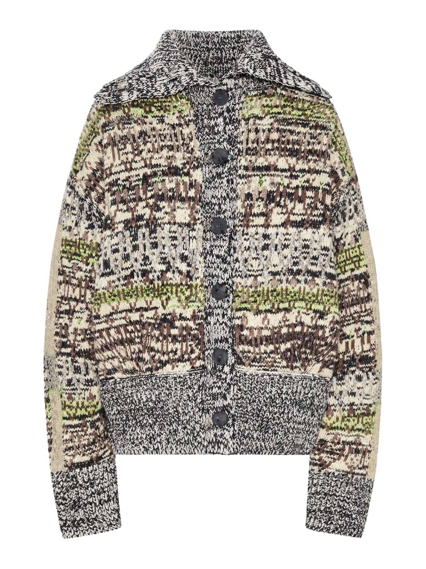 MULTICOLOR JACQUARD CARDIGAN - 1