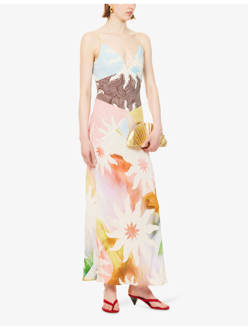 Never Fully Dressed Printed Valeria Woven Maxi Dress outlook