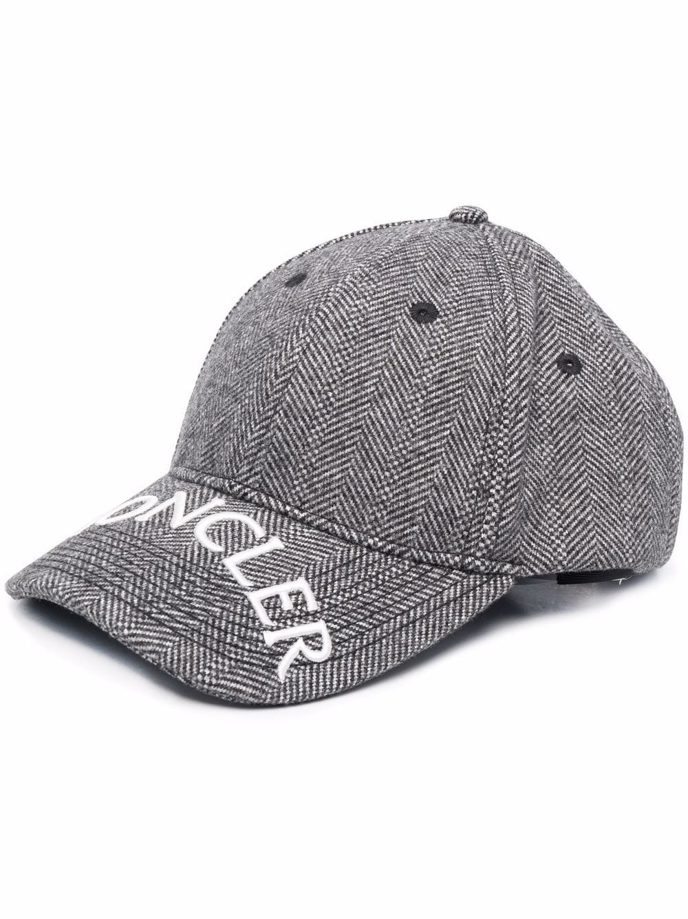 embroidered-logo six-panel cap - 1