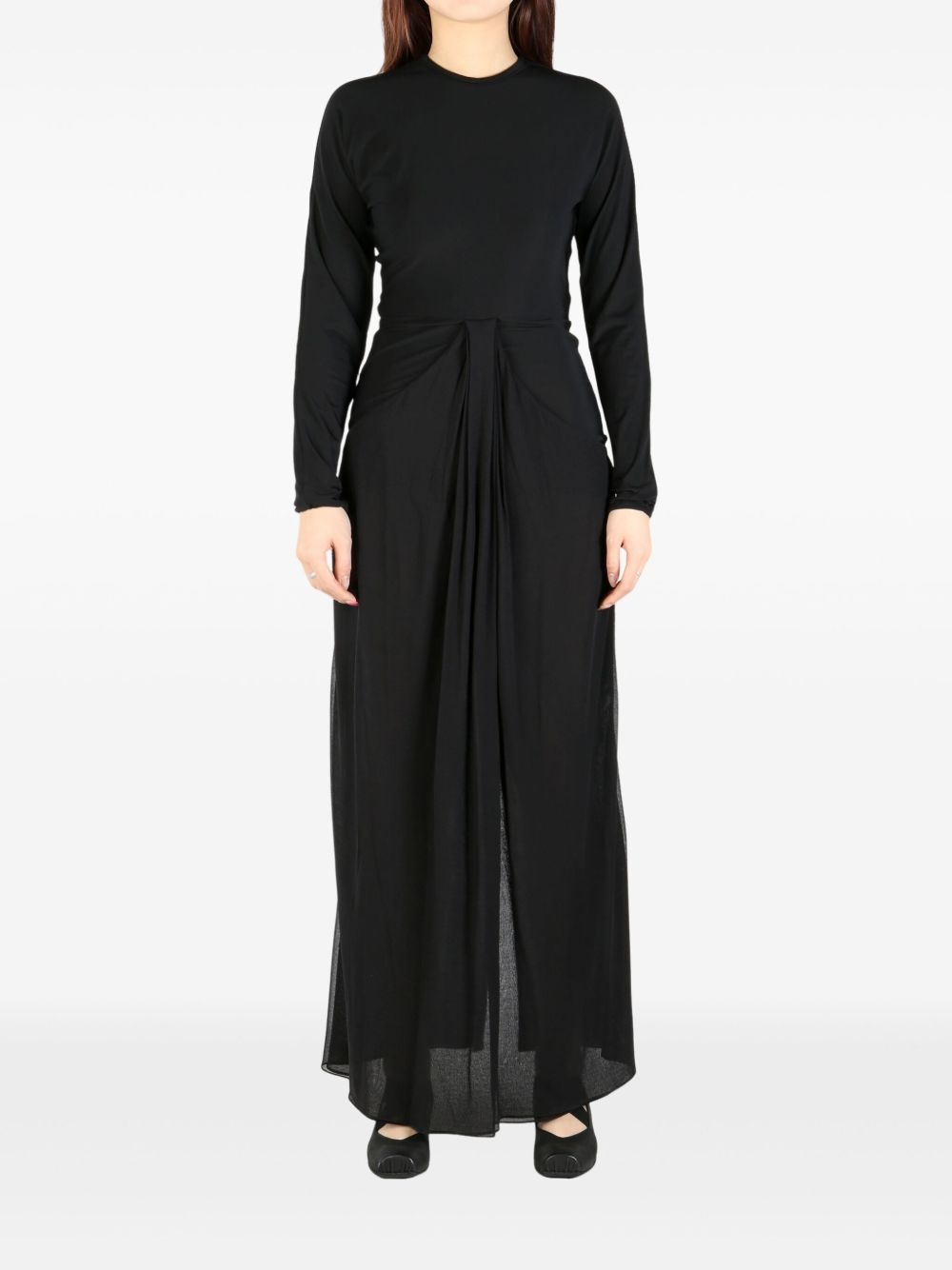 draped-detail maxi dress - 2