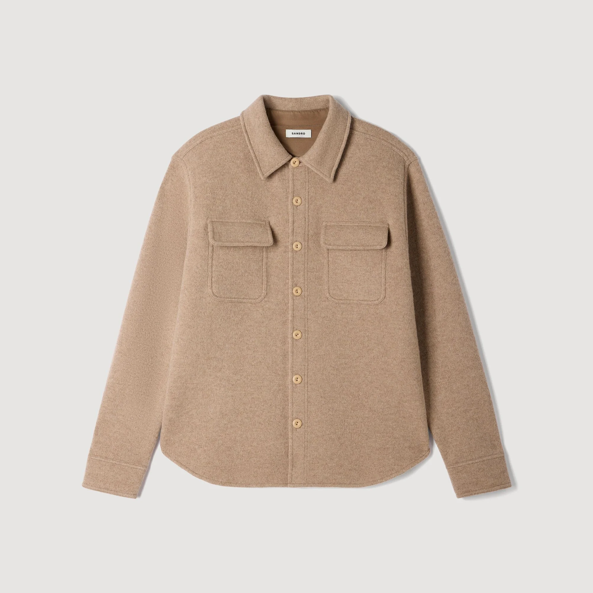 BOILED WOOL OVERSHIRT - 1