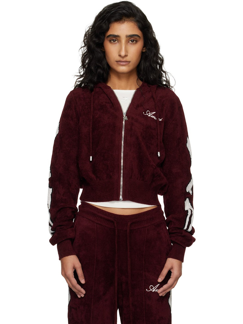 Burgundy Bones Track Jacket 1