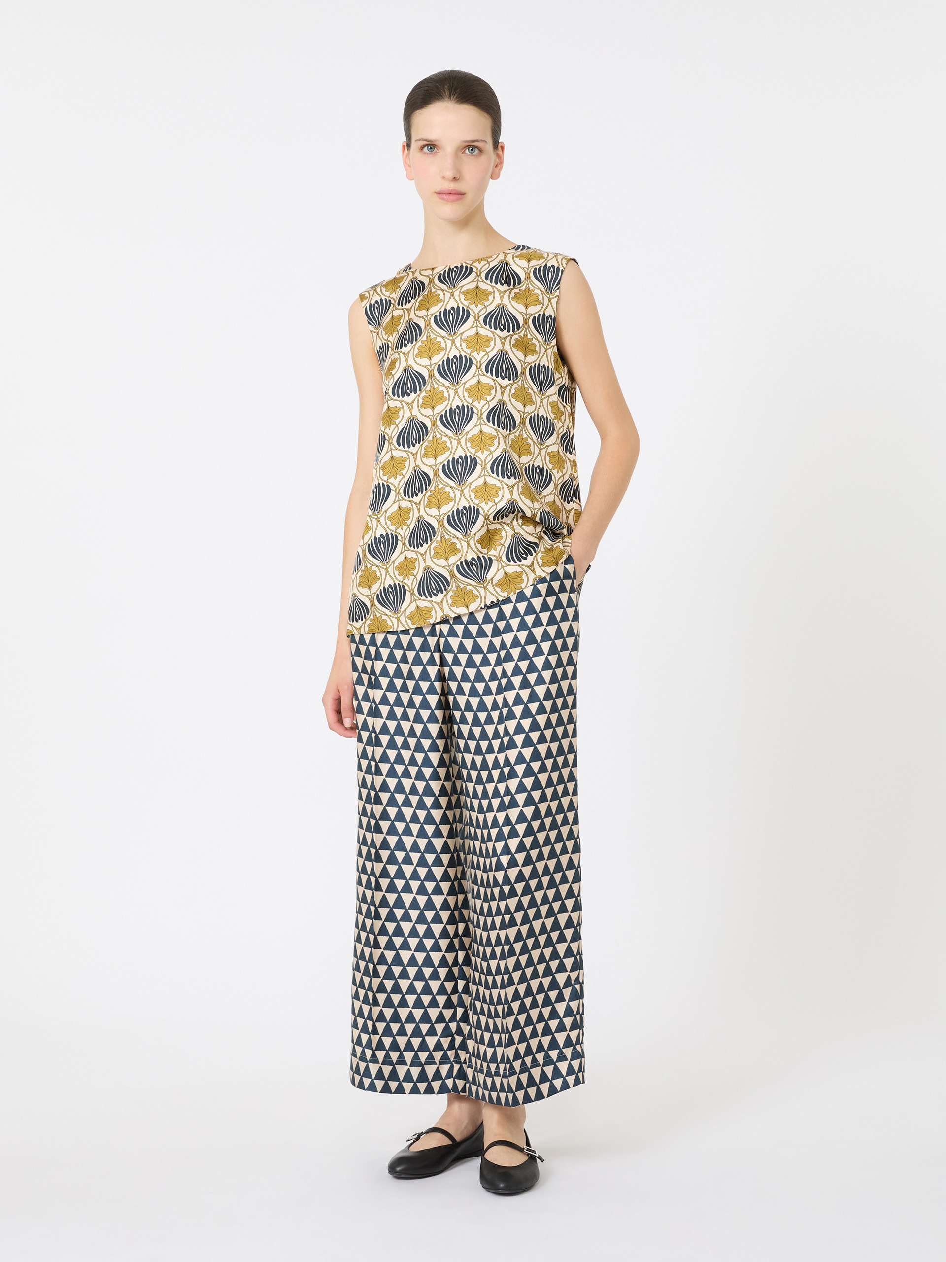 TIMETOP Reversible printed silk top - 2