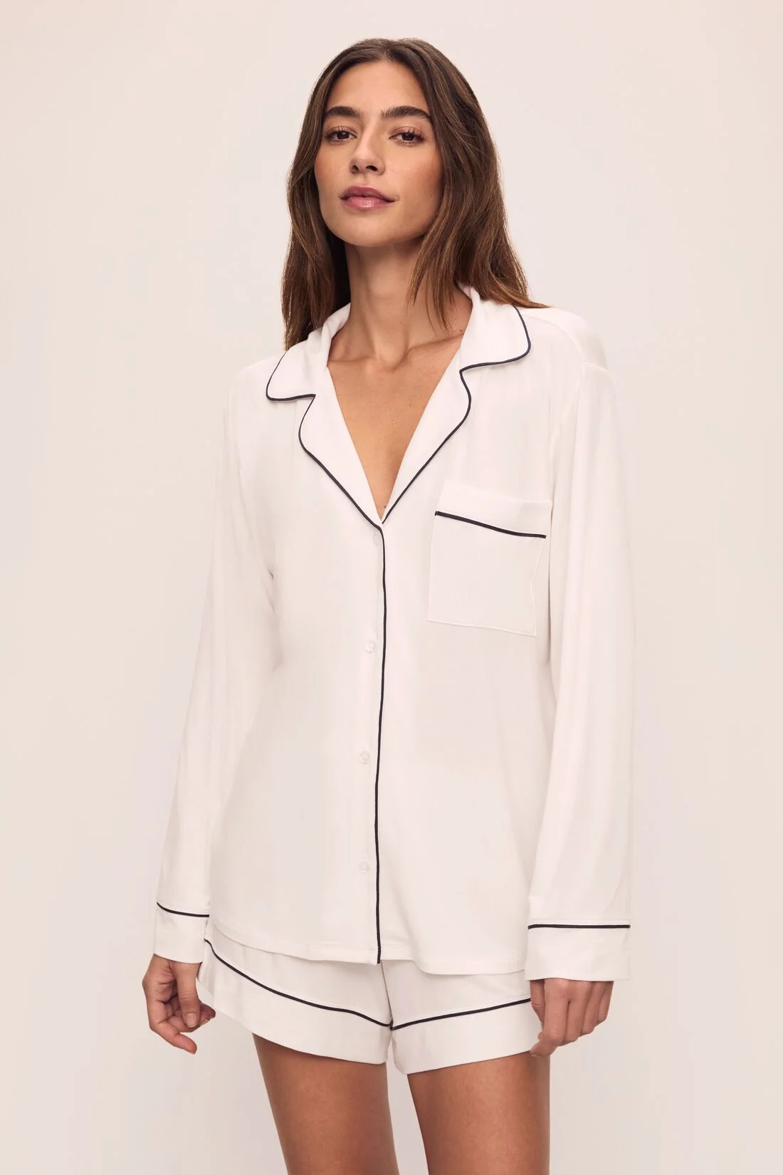 Gisele TENCEL™ Modal Relaxed Long Sleeve Short PJ Set - 1
