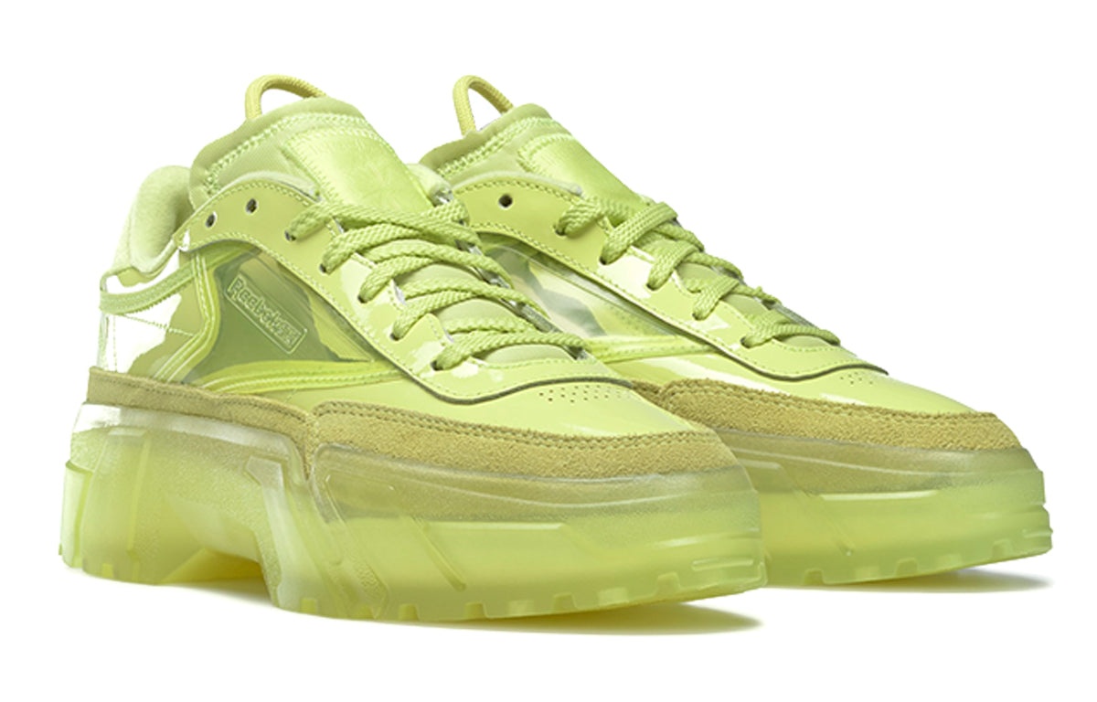 (WMNS) Reebok Cardi B x Club C 'High Vis Green' H01010 - 3