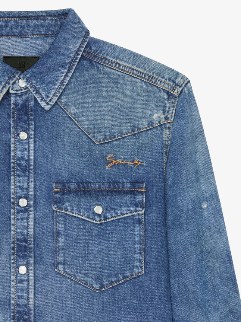 SLIM FIT SHIRT IN DENIM 5