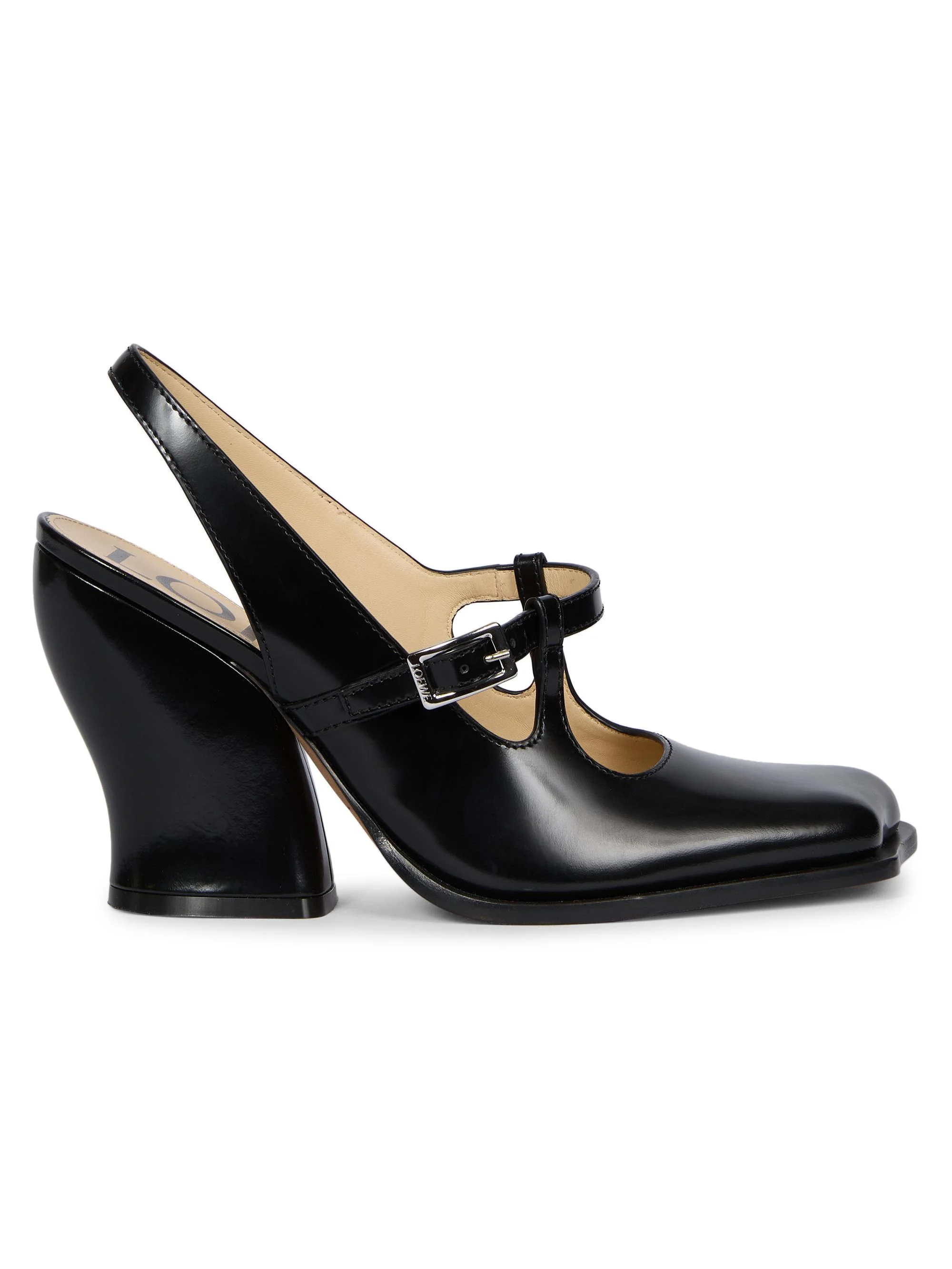 Women's Onda Leather Slingback Pumps - Black - 1
