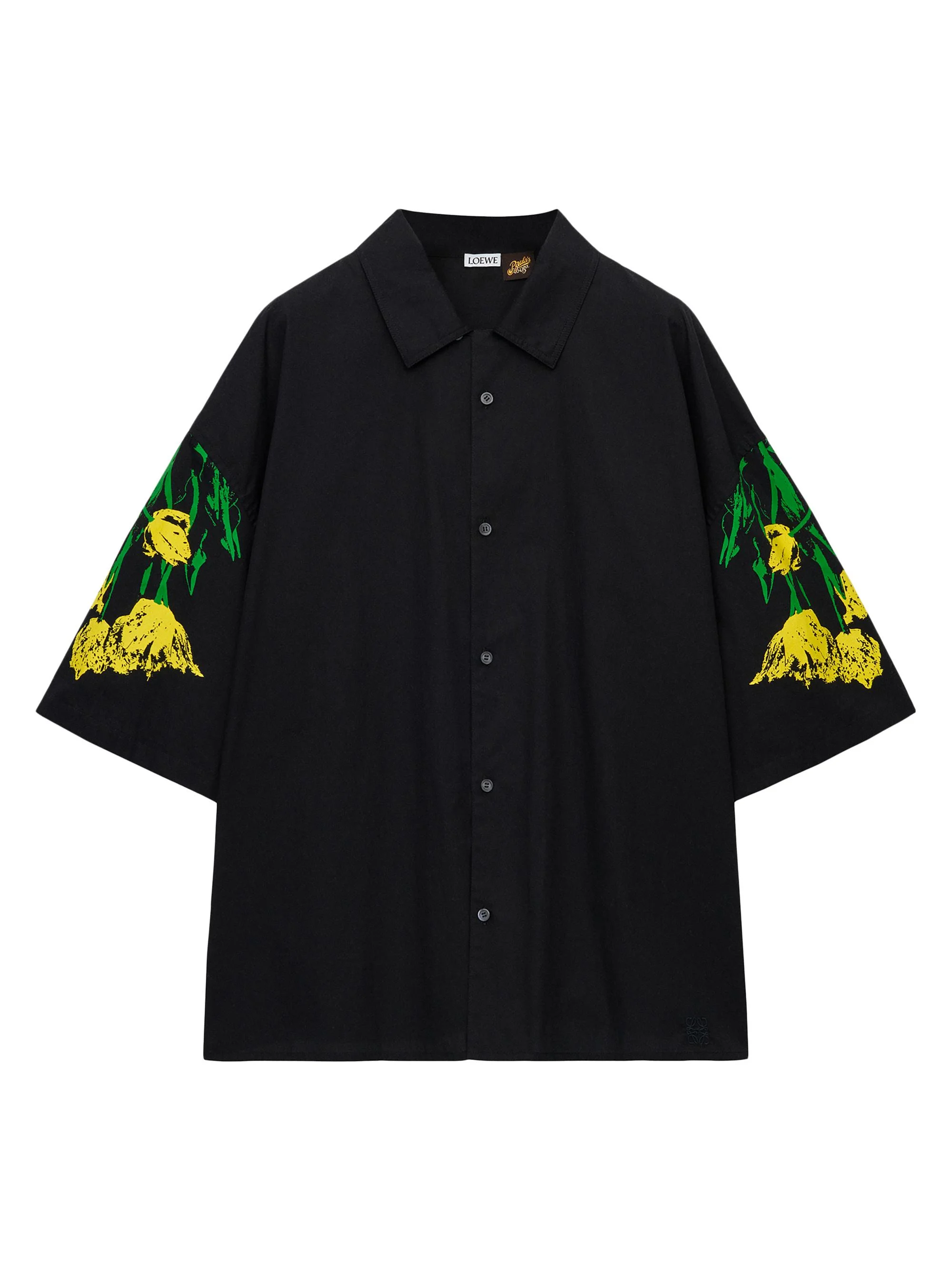 Men's x Paula's Ibiza Tulip Short-Sleeve Shirt - Black - 1