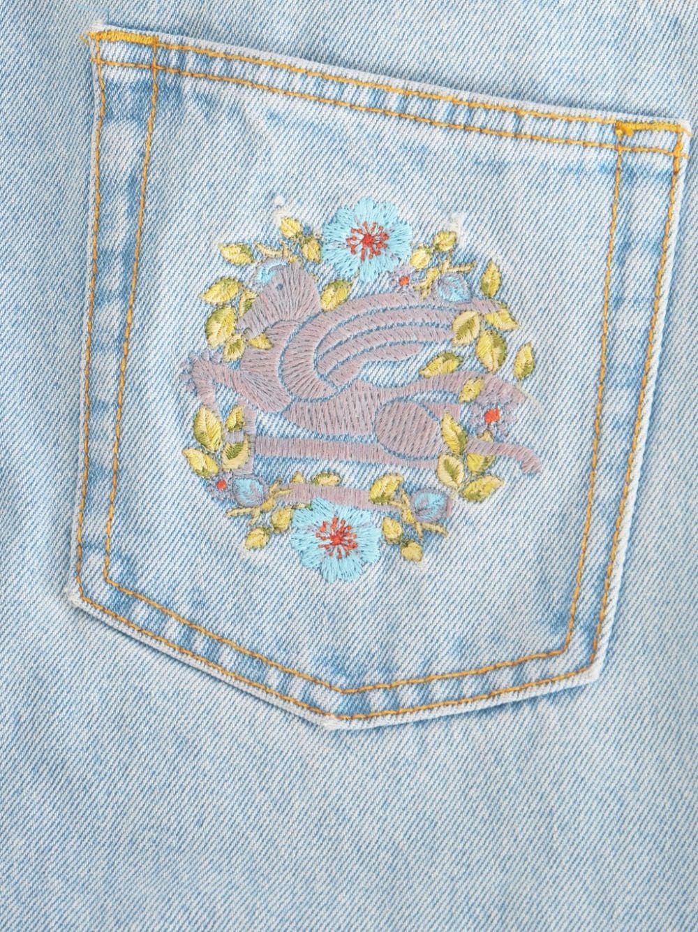 logo-embroidery straight-leg jeans - 5