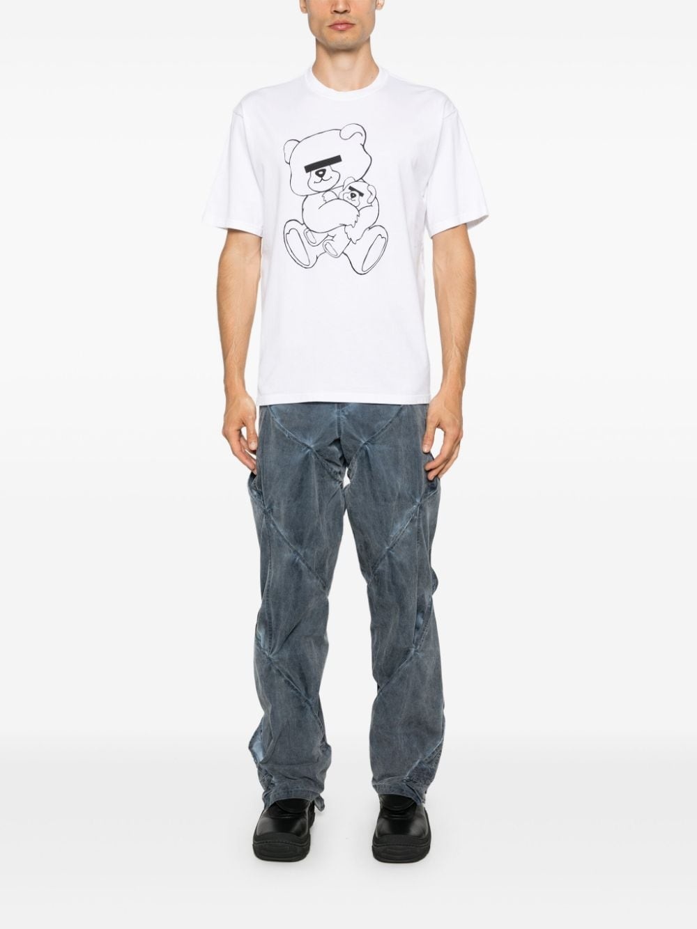 teddy bear-print cotton T-shirt - 2