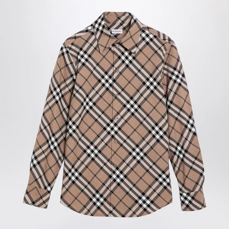 Burberry Check Pattern Blend Shirt - 1