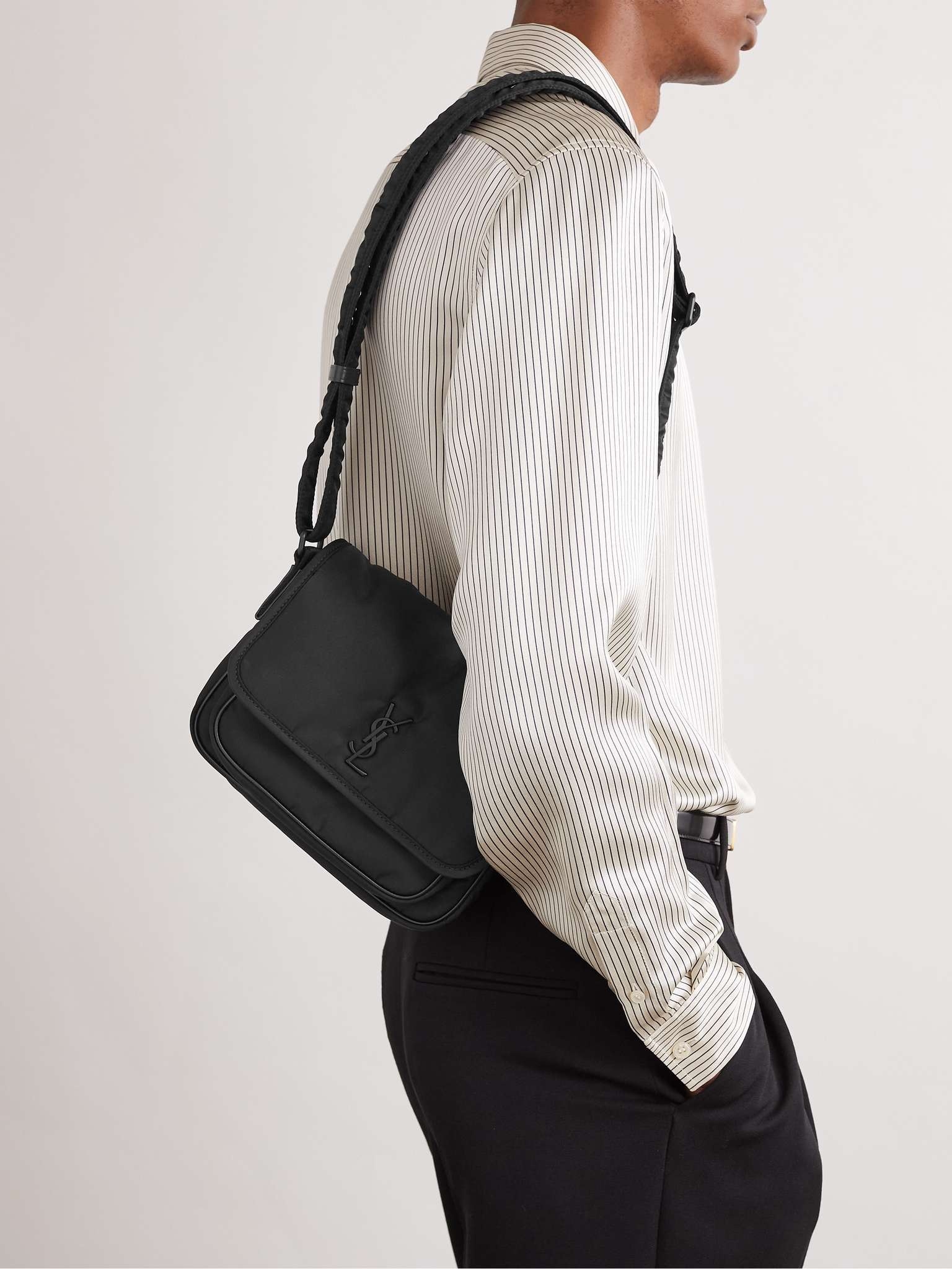 Niki Small Leather-Trimmed Shell Messenger Bag - 2