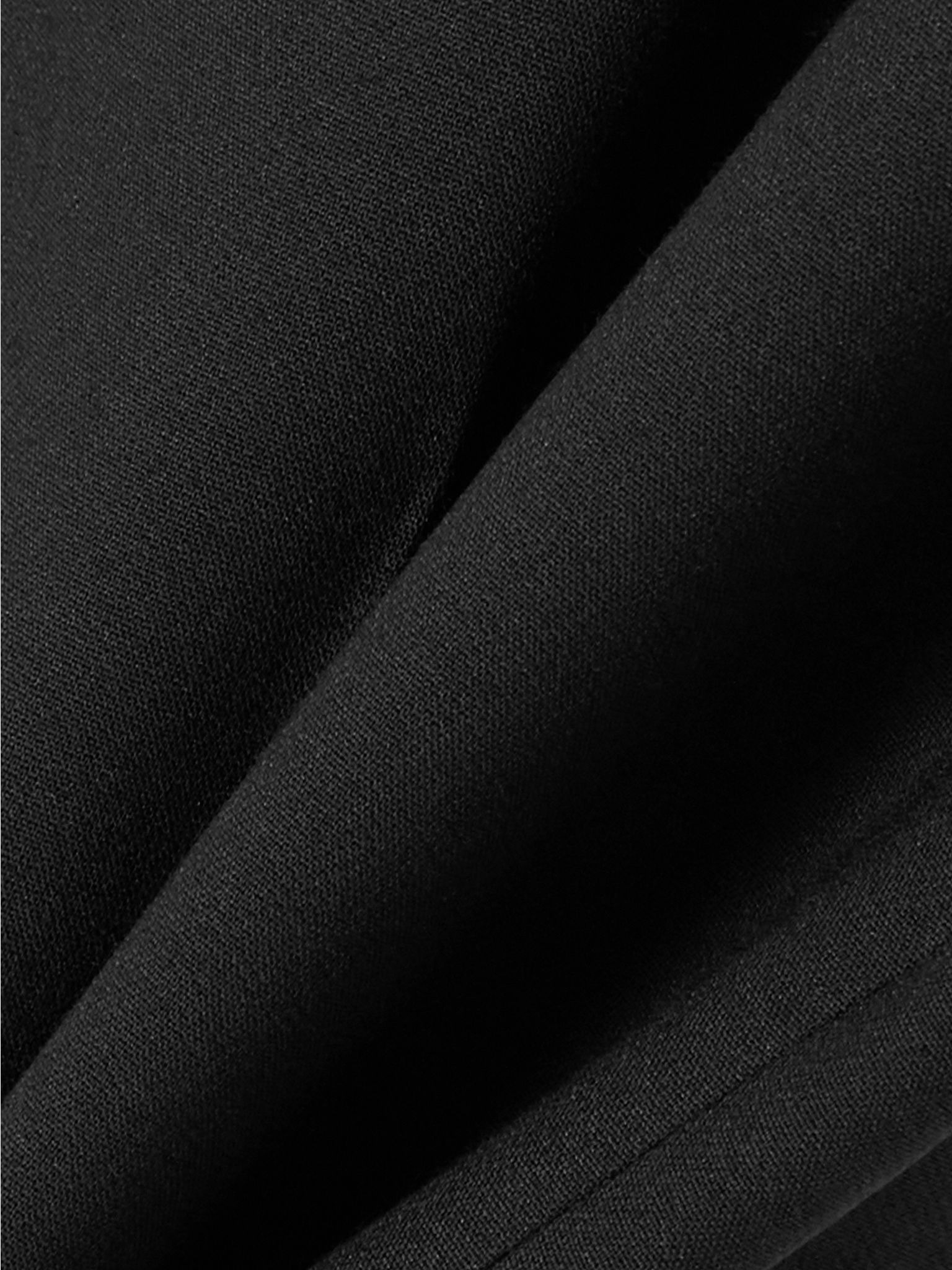 Wool-blend crepe straight-leg pants Black - 5