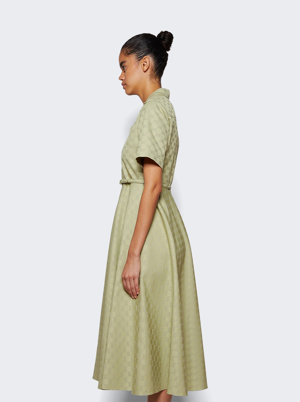 Midi Length Gg Gabardine Dress Reseda - 3