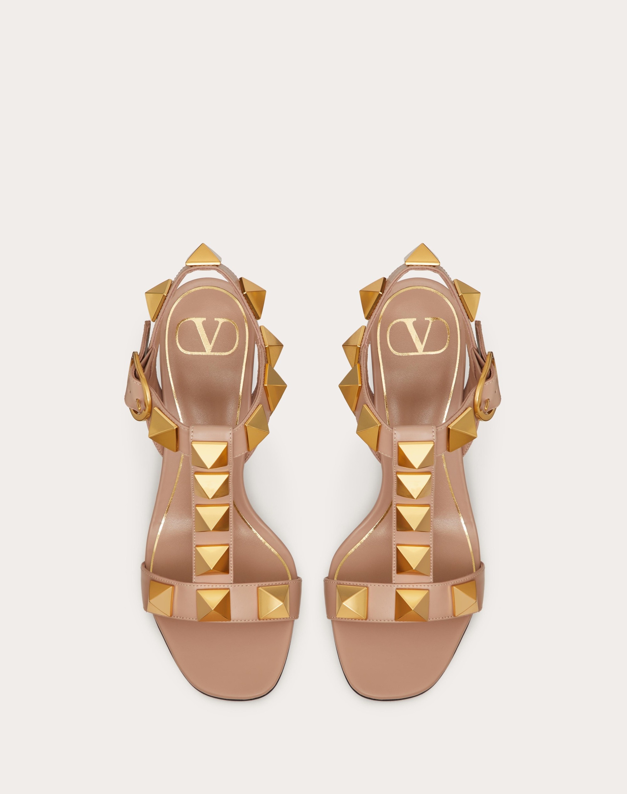 【Valentino】ROMAN STUD SANDAL 90MM◆1W0S0CR1ZWM Valentino Garavani Roman Stud 90mm Leather Sandals | Pink