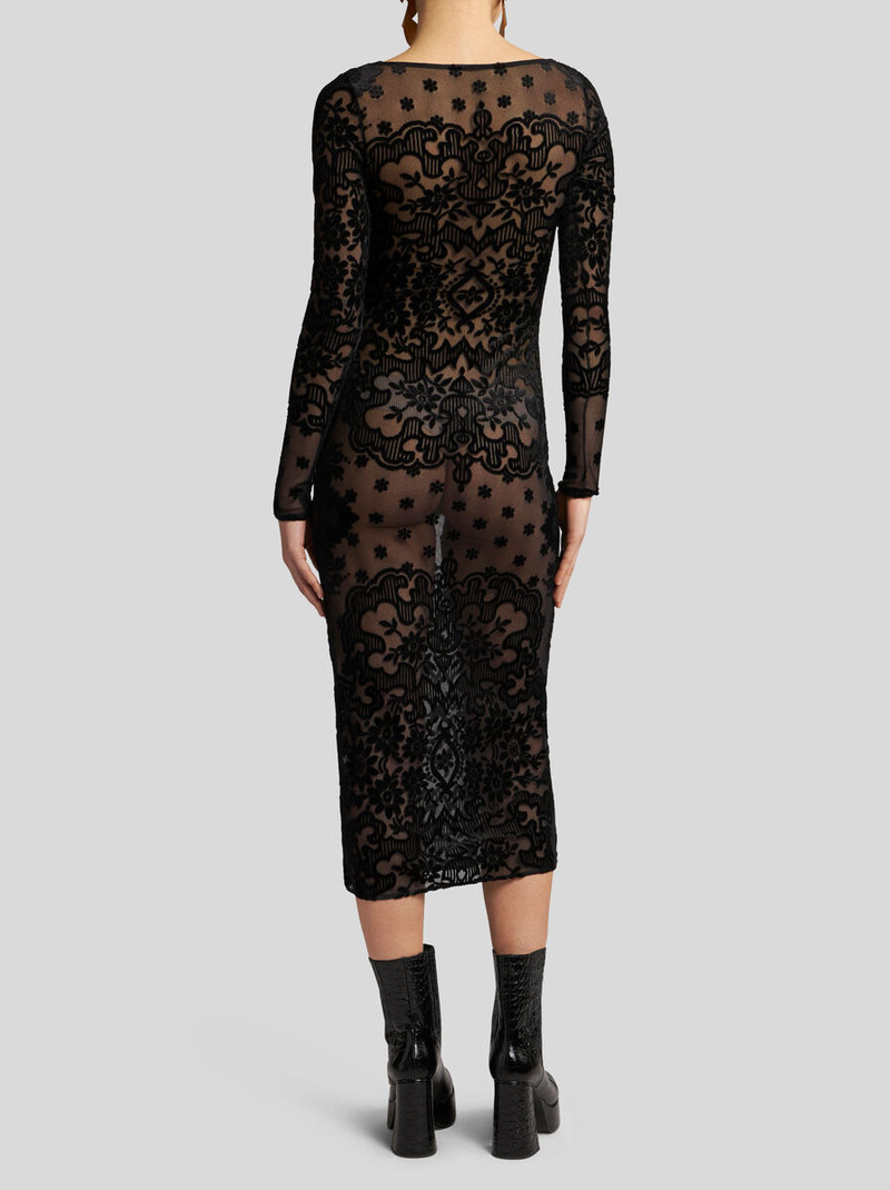 TULLE AND JACQUARD VELVET DRESS 4