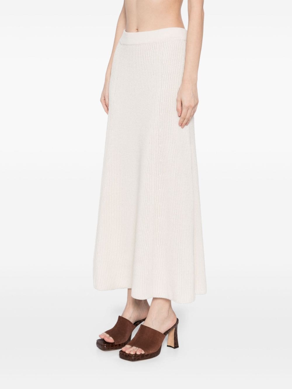 illustration paneled rib skirt - 3