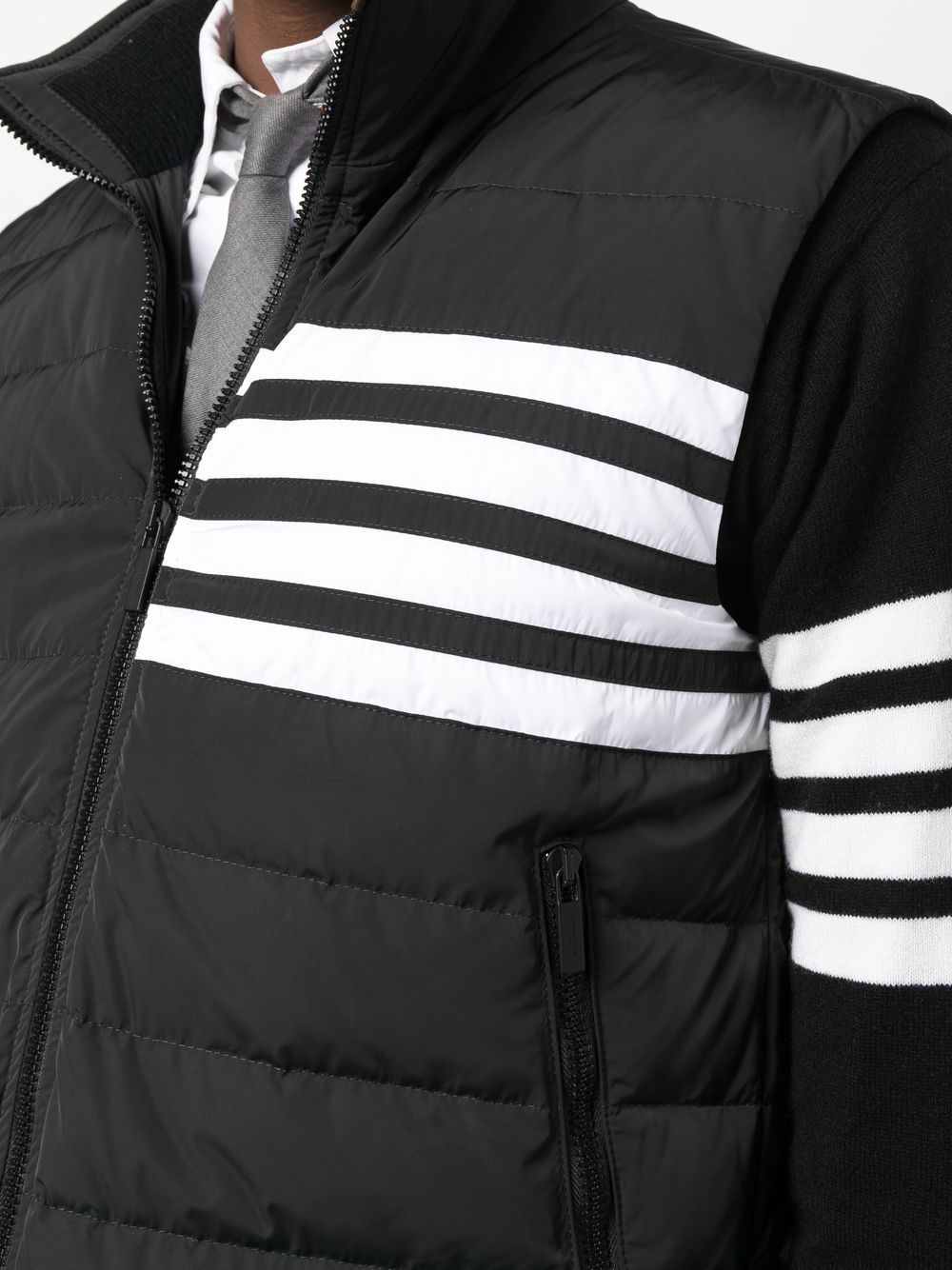 stripe-detail padded gilet - 5